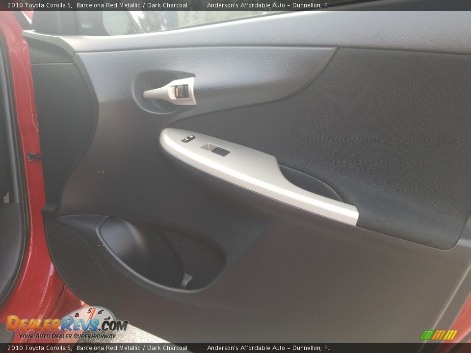 2010 Toyota Corolla S Barcelona Red Metallic / Dark Charcoal Photo #17