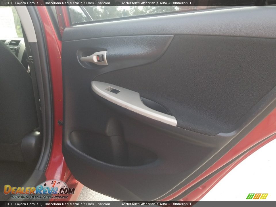 2010 Toyota Corolla S Barcelona Red Metallic / Dark Charcoal Photo #19