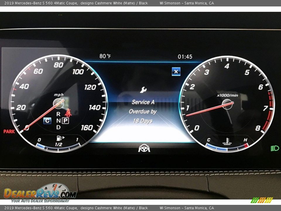 2019 Mercedes-Benz S 560 4Matic Coupe Gauges Photo #20