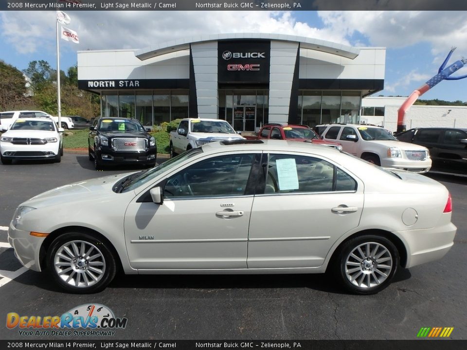 2008 Mercury Milan I4 Premier Light Sage Metallic / Camel Photo #13