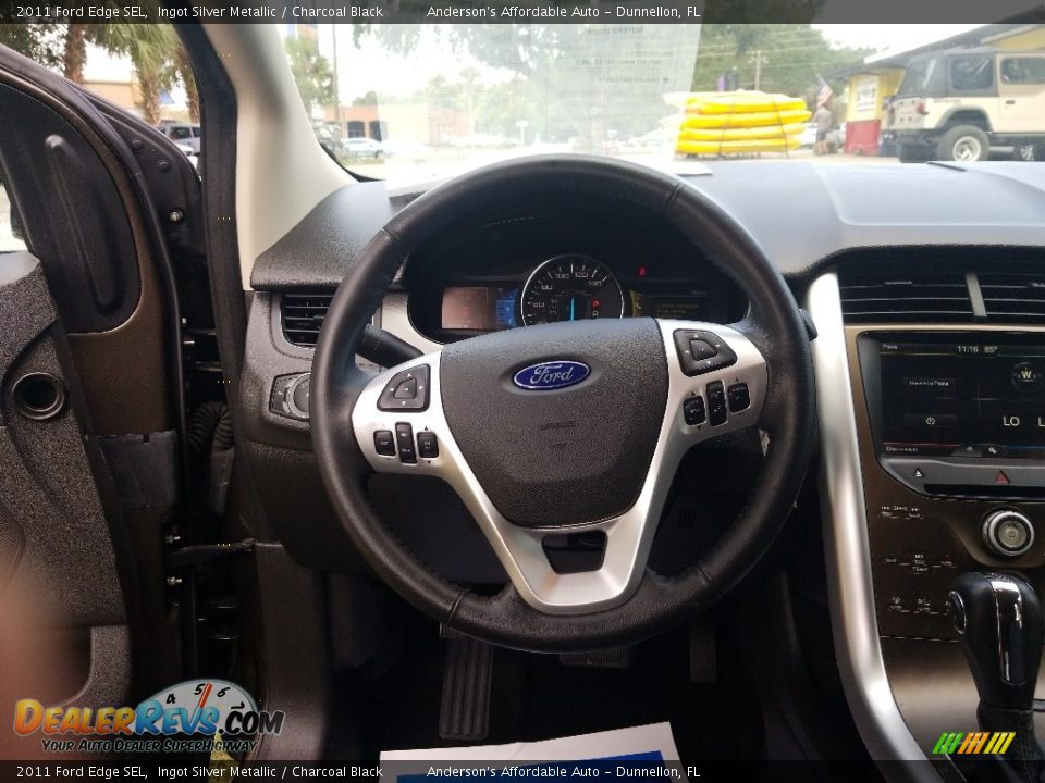 2011 Ford Edge SEL Ingot Silver Metallic / Charcoal Black Photo #11