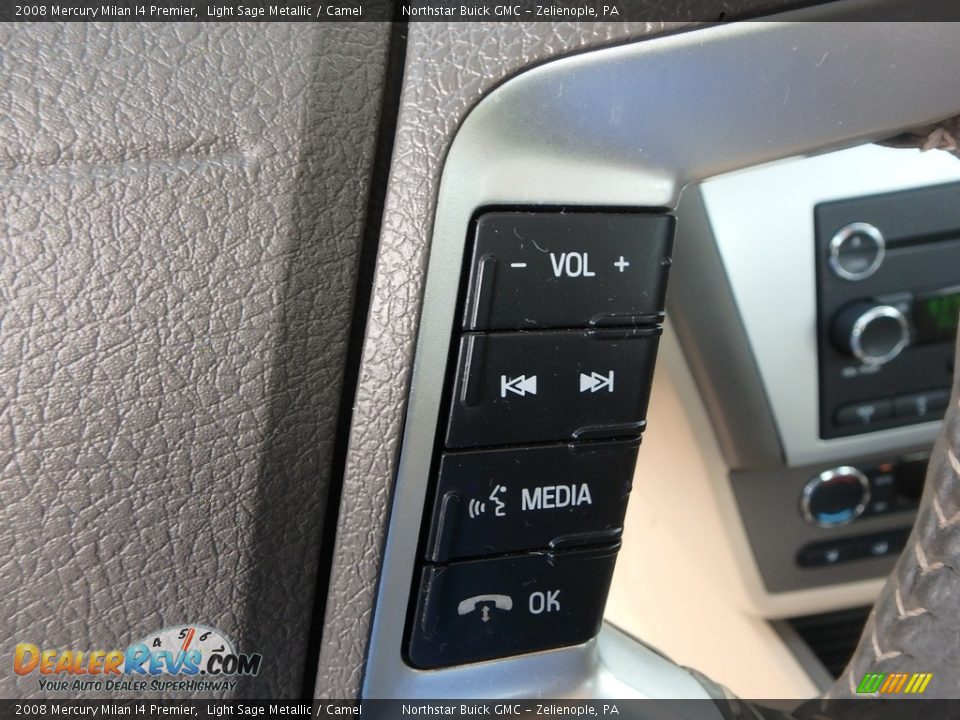 2008 Mercury Milan I4 Premier Light Sage Metallic / Camel Photo #27