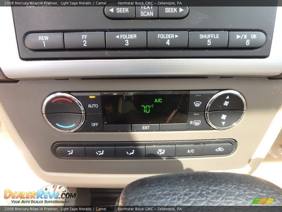 2008 Mercury Milan I4 Premier Light Sage Metallic / Camel Photo #28