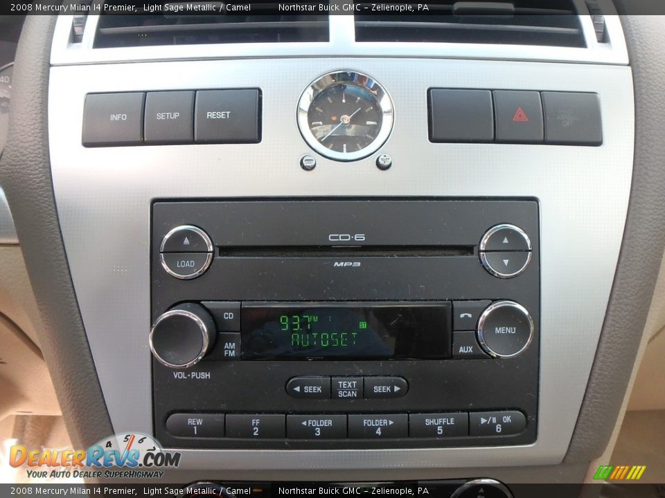 2008 Mercury Milan I4 Premier Light Sage Metallic / Camel Photo #29