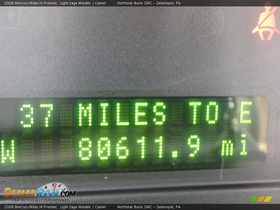 2008 Mercury Milan I4 Premier Light Sage Metallic / Camel Photo #30