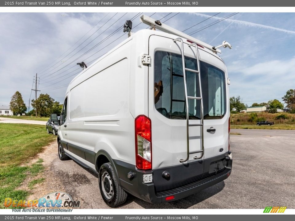 2015 Ford Transit Van 250 MR Long Oxford White / Pewter Photo #6