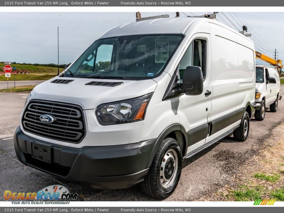 2015 Ford Transit Van 250 MR Long Oxford White / Pewter Photo #8