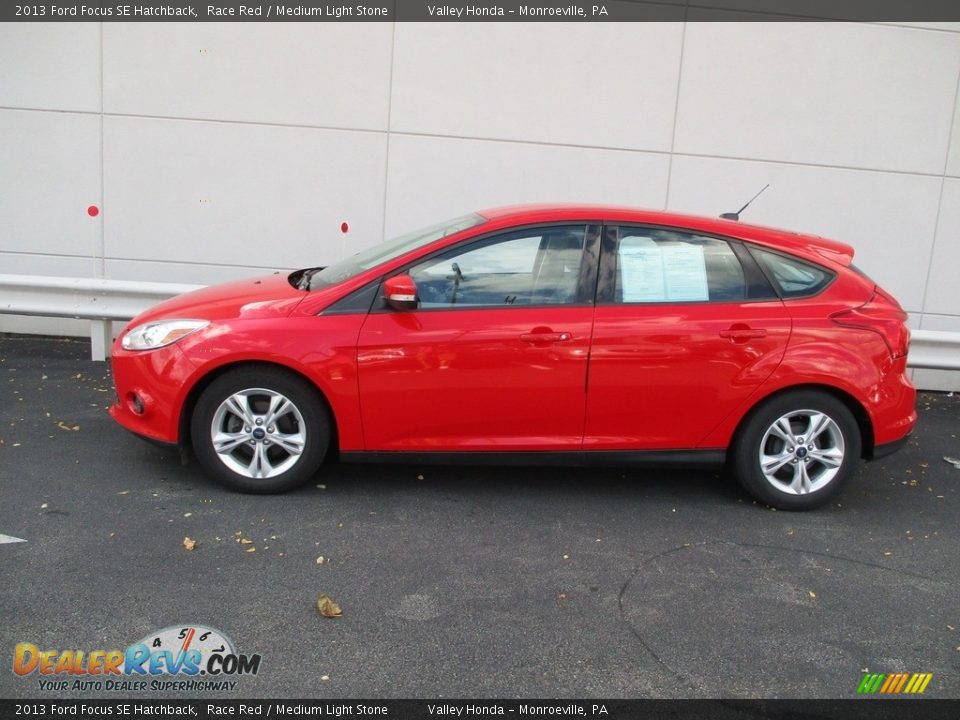 2013 Ford Focus SE Hatchback Race Red / Medium Light Stone Photo #2
