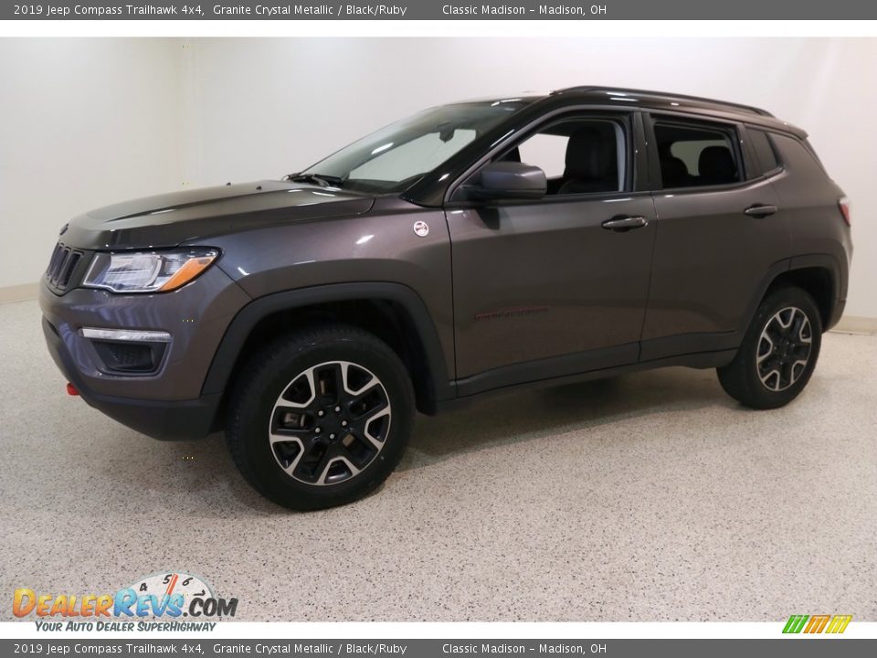 2019 Jeep Compass Trailhawk 4x4 Granite Crystal Metallic / Black/Ruby Photo #3