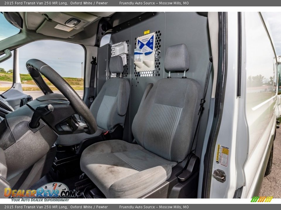 2015 Ford Transit Van 250 MR Long Oxford White / Pewter Photo #17