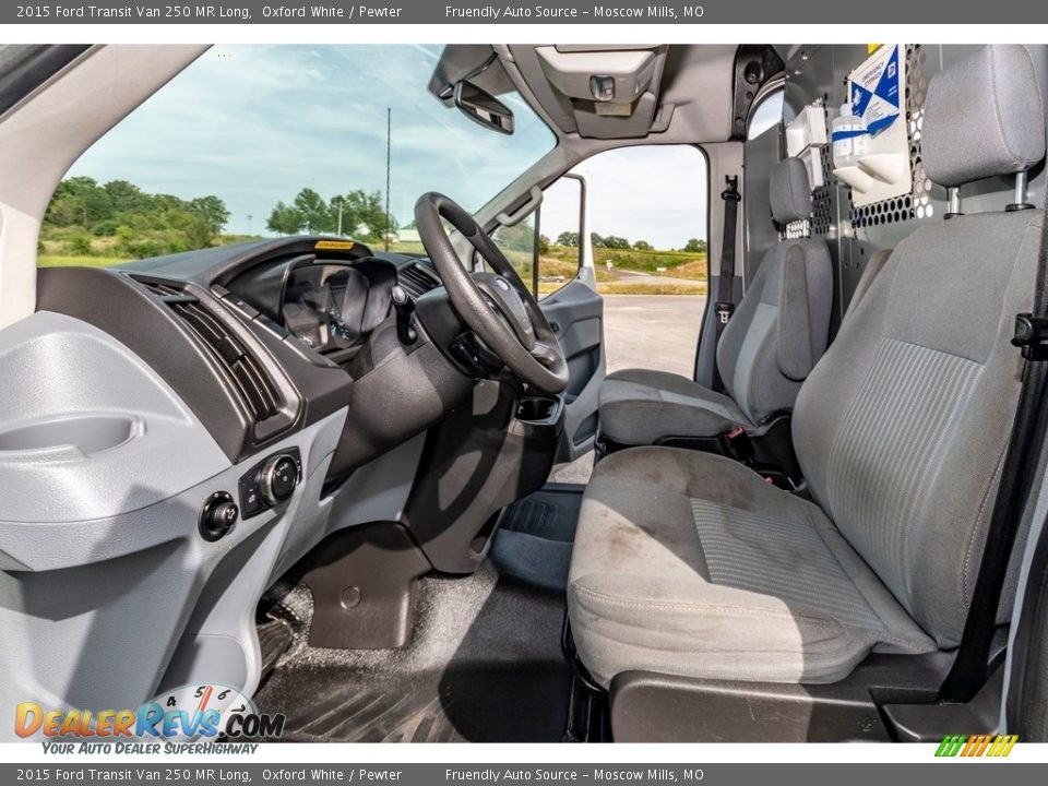 2015 Ford Transit Van 250 MR Long Oxford White / Pewter Photo #18