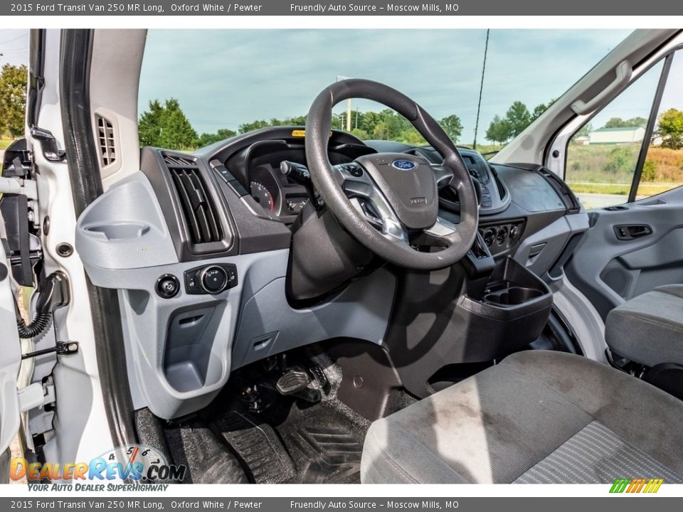 2015 Ford Transit Van 250 MR Long Oxford White / Pewter Photo #19