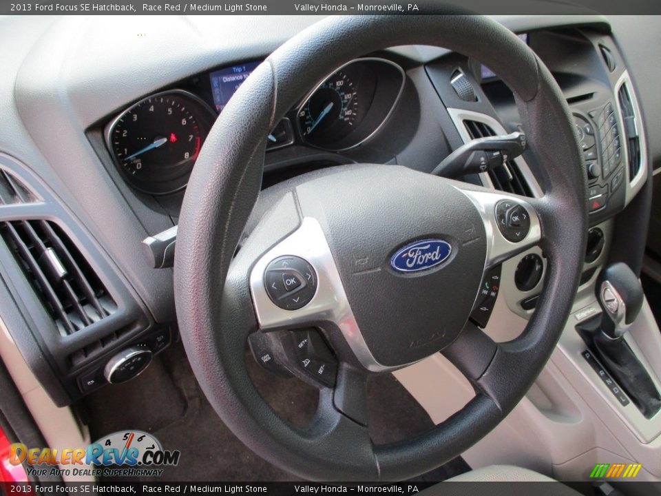 2013 Ford Focus SE Hatchback Race Red / Medium Light Stone Photo #13