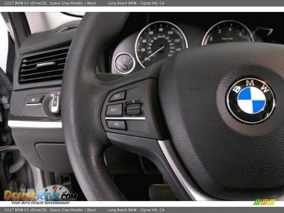 2017 BMW X3 sDrive28i Space Gray Metallic / Black Photo #14