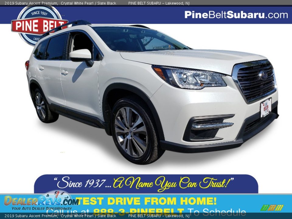 2019 Subaru Ascent Premium Crystal White Pearl / Slate Black Photo #1