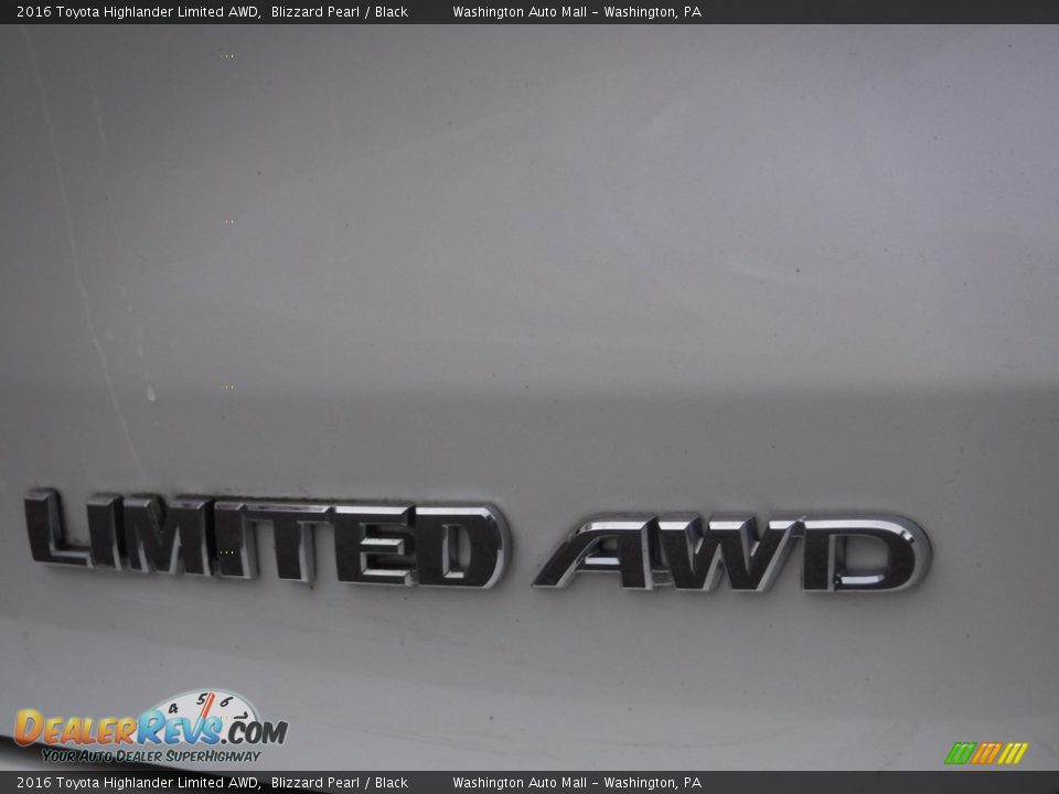 2016 Toyota Highlander Limited AWD Blizzard Pearl / Black Photo #10