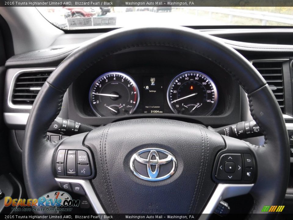 2016 Toyota Highlander Limited AWD Blizzard Pearl / Black Photo #22