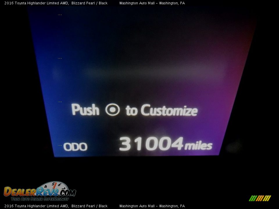 2016 Toyota Highlander Limited AWD Blizzard Pearl / Black Photo #30