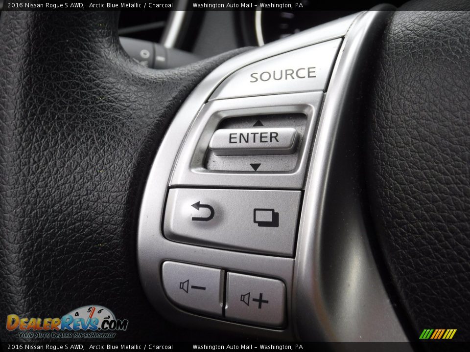 2016 Nissan Rogue S AWD Arctic Blue Metallic / Charcoal Photo #18