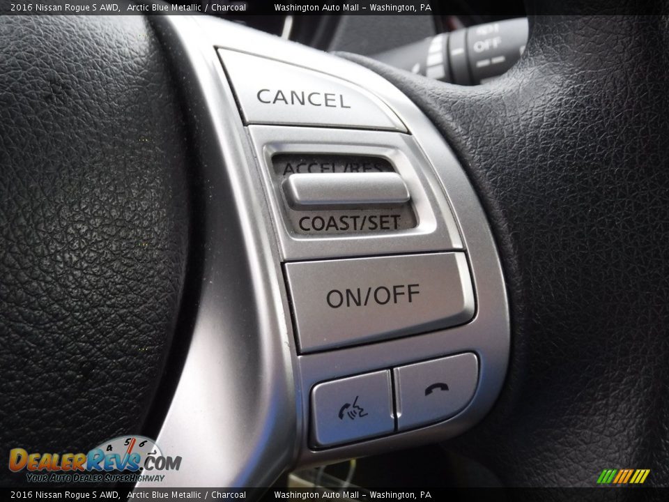 2016 Nissan Rogue S AWD Arctic Blue Metallic / Charcoal Photo #19