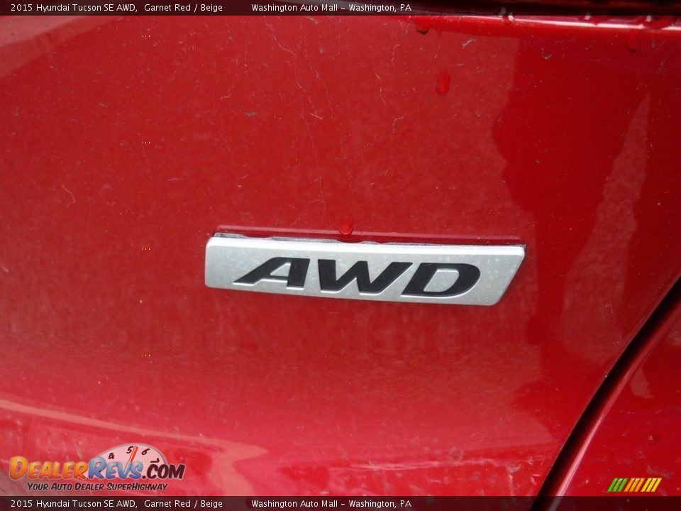 2015 Hyundai Tucson SE AWD Garnet Red / Beige Photo #10