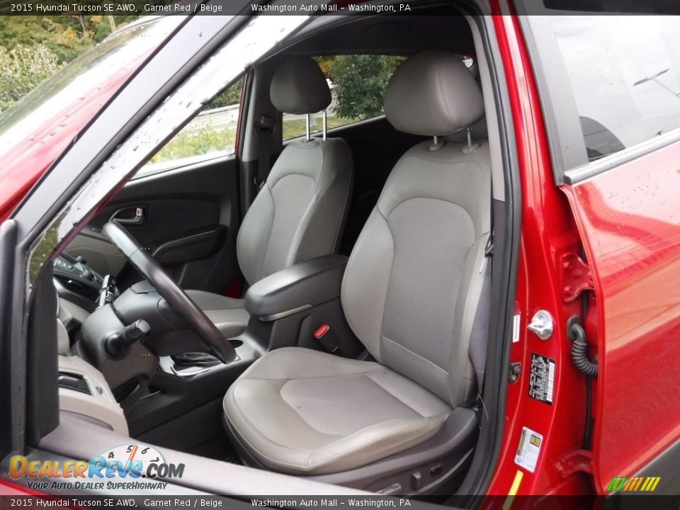2015 Hyundai Tucson SE AWD Garnet Red / Beige Photo #12