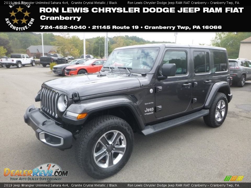 2019 Jeep Wrangler Unlimited Sahara 4x4 Granite Crystal Metallic / Black Photo #1