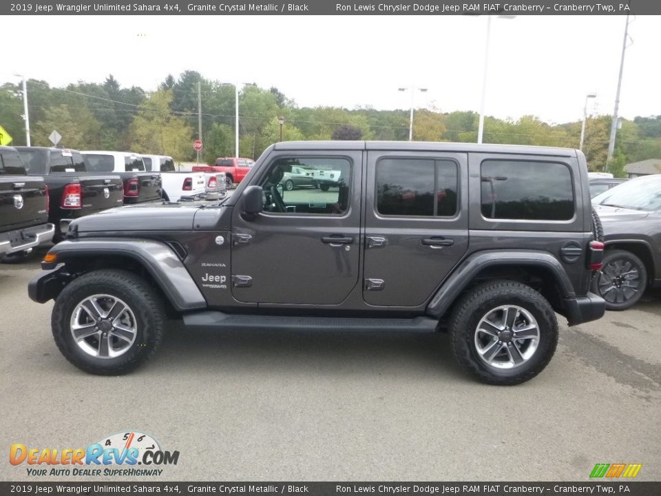 2019 Jeep Wrangler Unlimited Sahara 4x4 Granite Crystal Metallic / Black Photo #2