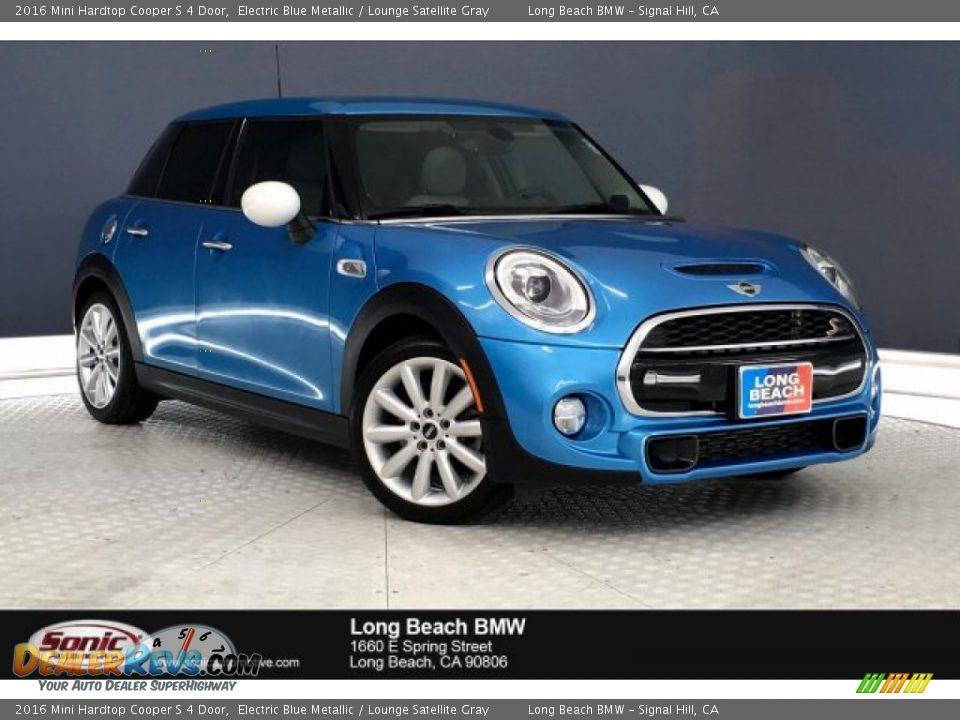2016 Mini Hardtop Cooper S 4 Door Electric Blue Metallic / Lounge Satellite Gray Photo #1