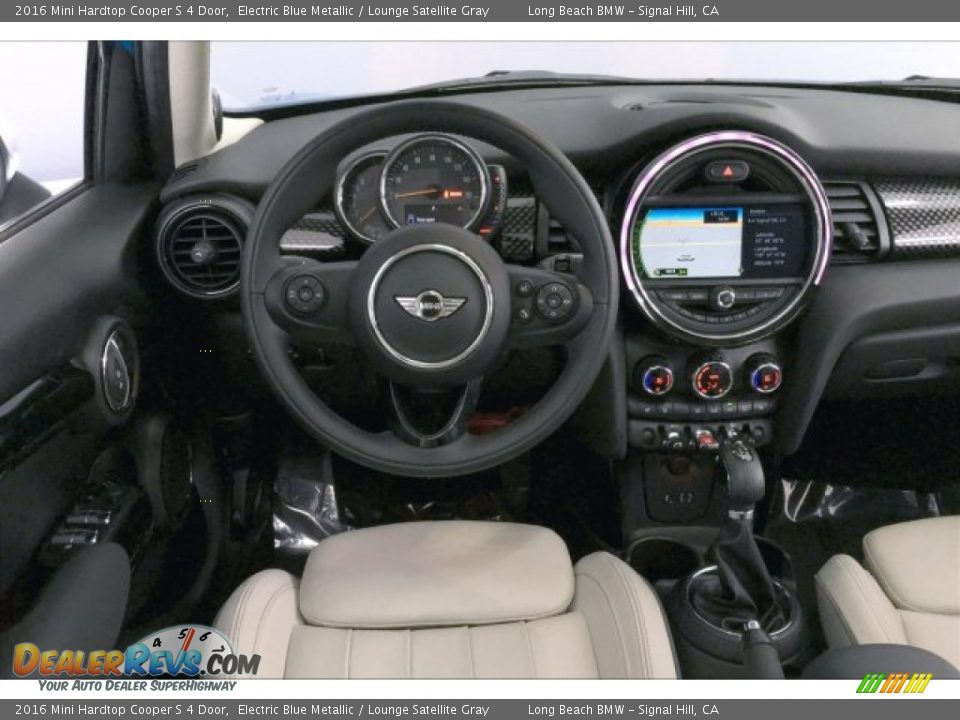 2016 Mini Hardtop Cooper S 4 Door Electric Blue Metallic / Lounge Satellite Gray Photo #4