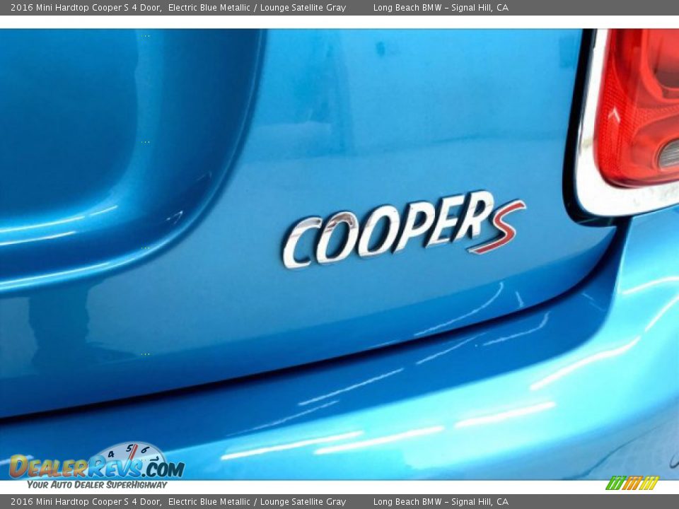 2016 Mini Hardtop Cooper S 4 Door Electric Blue Metallic / Lounge Satellite Gray Photo #7