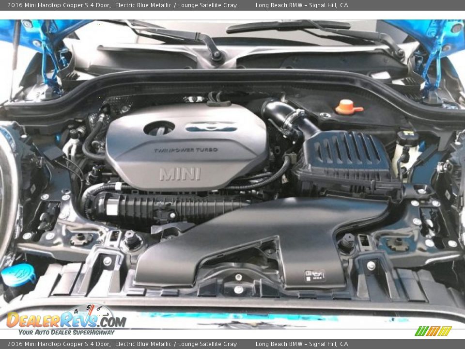 2016 Mini Hardtop Cooper S 4 Door Electric Blue Metallic / Lounge Satellite Gray Photo #9