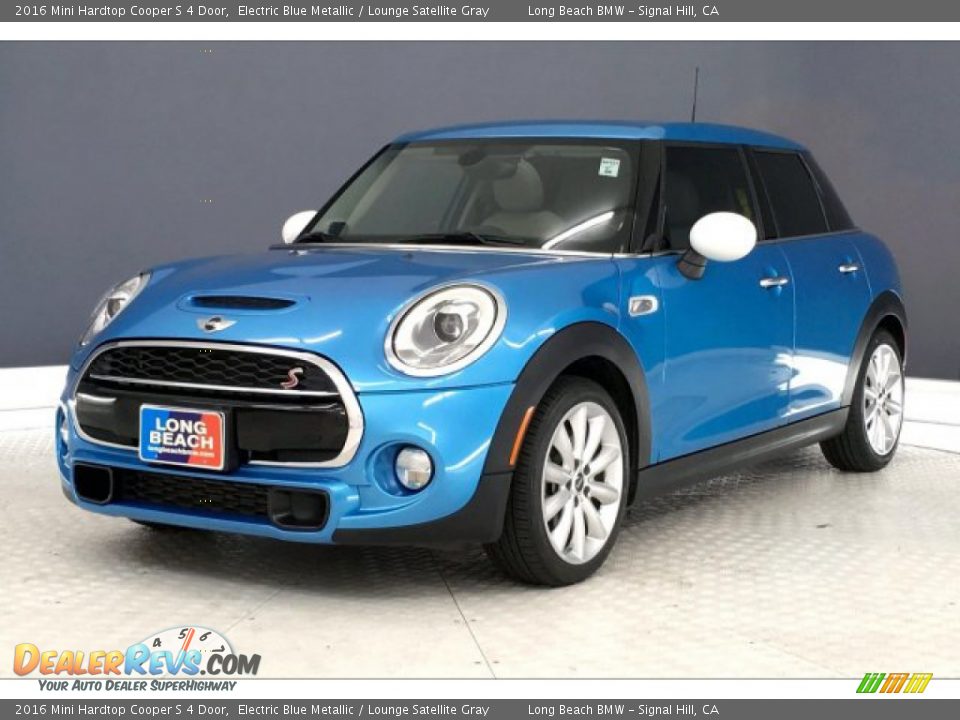 2016 Mini Hardtop Cooper S 4 Door Electric Blue Metallic / Lounge Satellite Gray Photo #12