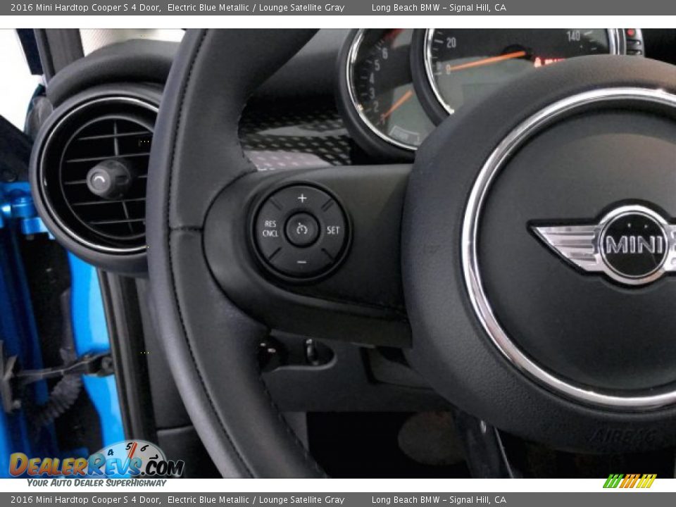 2016 Mini Hardtop Cooper S 4 Door Electric Blue Metallic / Lounge Satellite Gray Photo #14