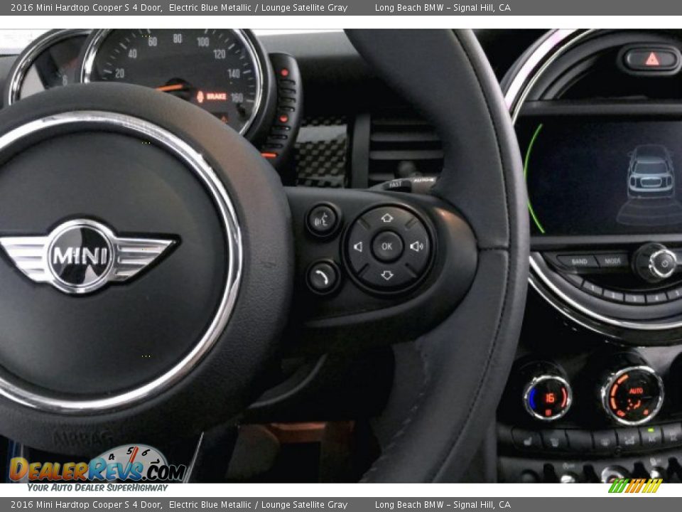 2016 Mini Hardtop Cooper S 4 Door Electric Blue Metallic / Lounge Satellite Gray Photo #15