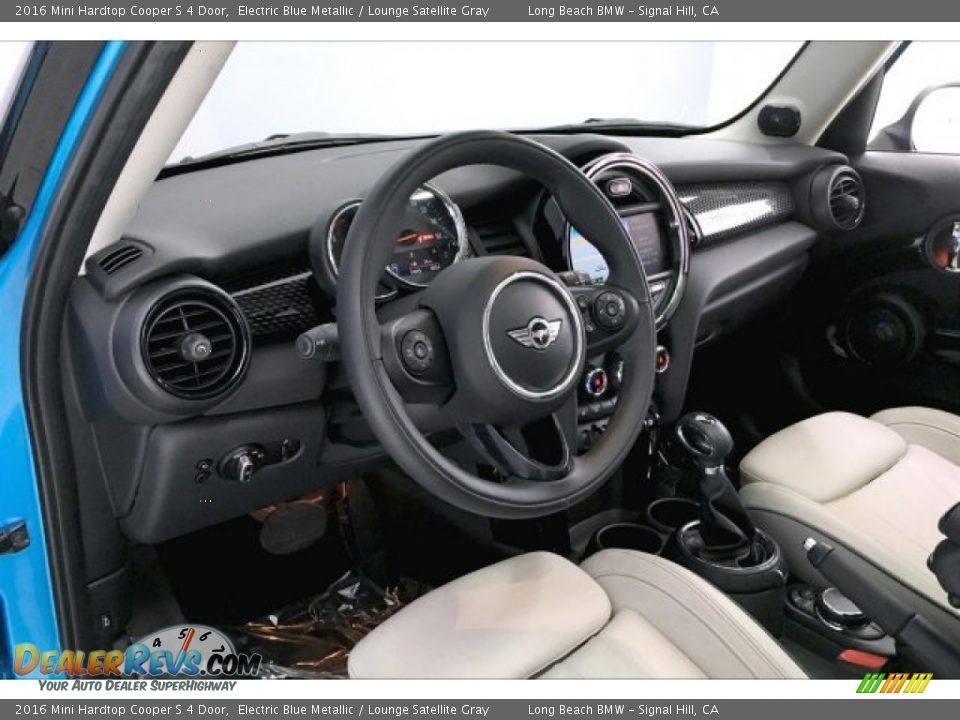 2016 Mini Hardtop Cooper S 4 Door Electric Blue Metallic / Lounge Satellite Gray Photo #17