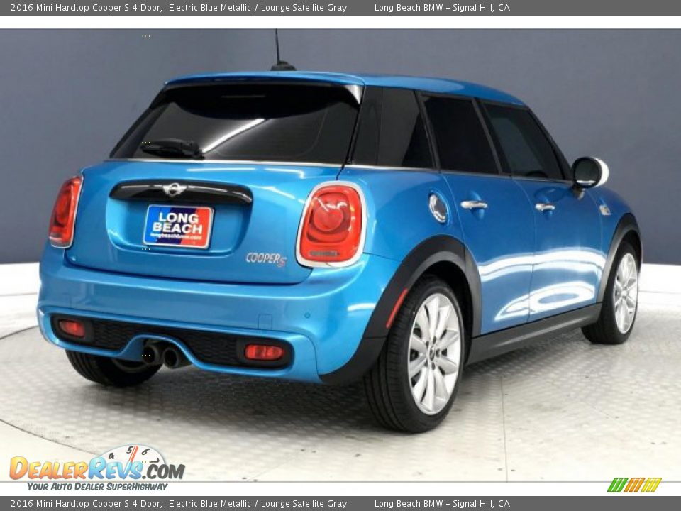 2016 Mini Hardtop Cooper S 4 Door Electric Blue Metallic / Lounge Satellite Gray Photo #30