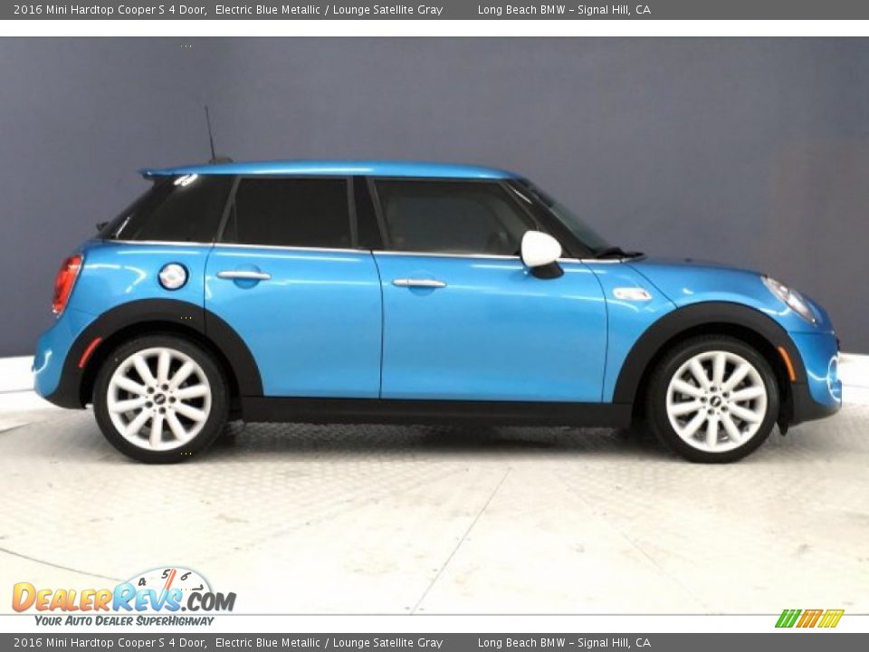 2016 Mini Hardtop Cooper S 4 Door Electric Blue Metallic / Lounge Satellite Gray Photo #31