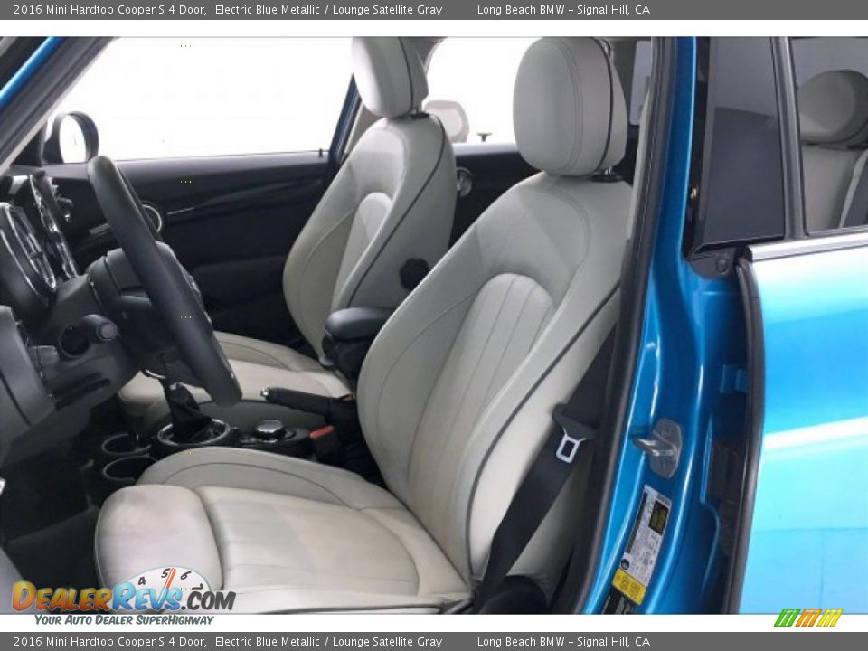 2016 Mini Hardtop Cooper S 4 Door Electric Blue Metallic / Lounge Satellite Gray Photo #32