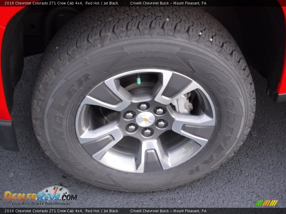 2016 Chevrolet Colorado Z71 Crew Cab 4x4 Red Hot / Jet Black Photo #7