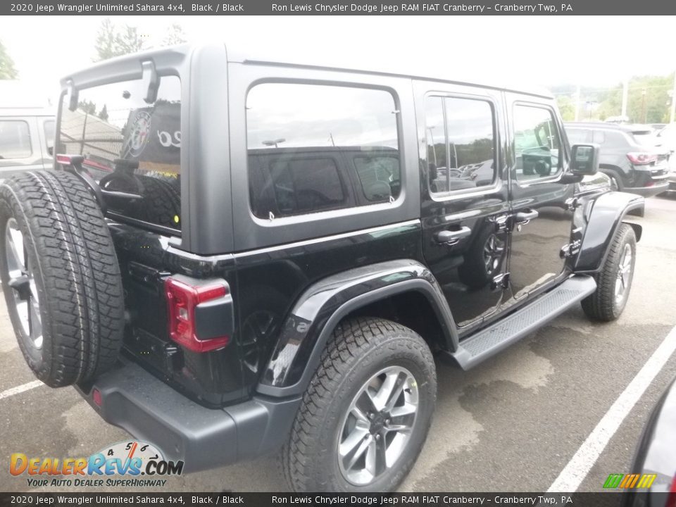 2020 Jeep Wrangler Unlimited Sahara 4x4 Black / Black Photo #4