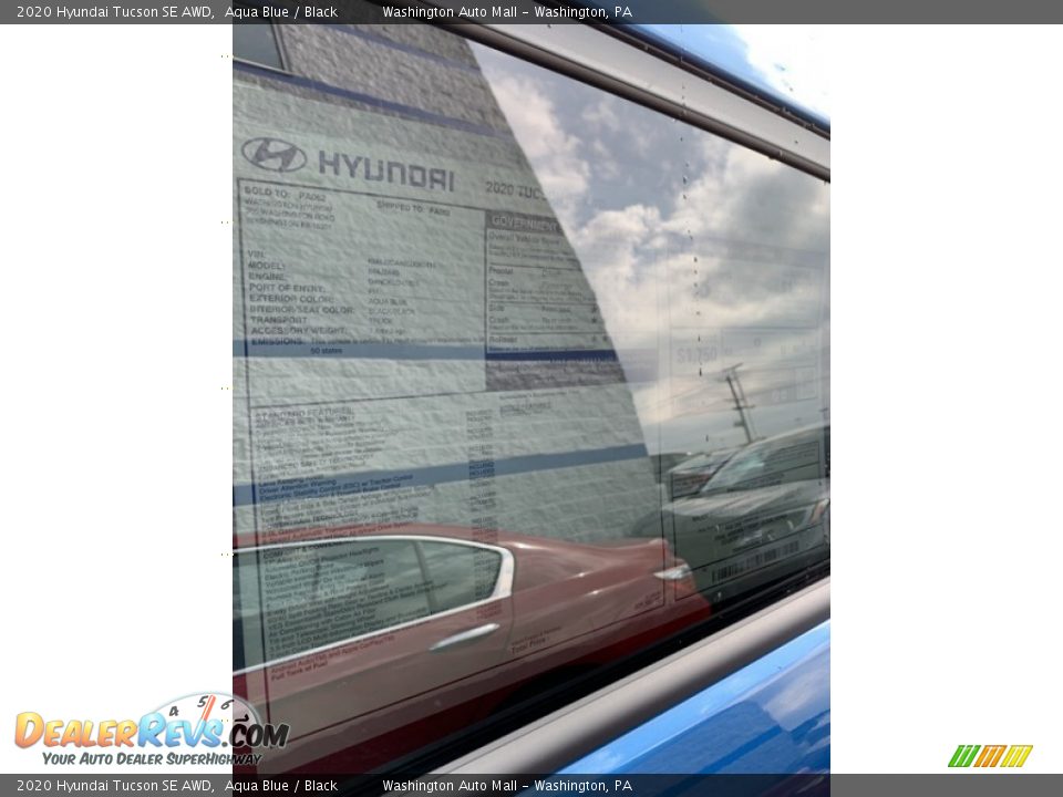 2020 Hyundai Tucson SE AWD Aqua Blue / Black Photo #16