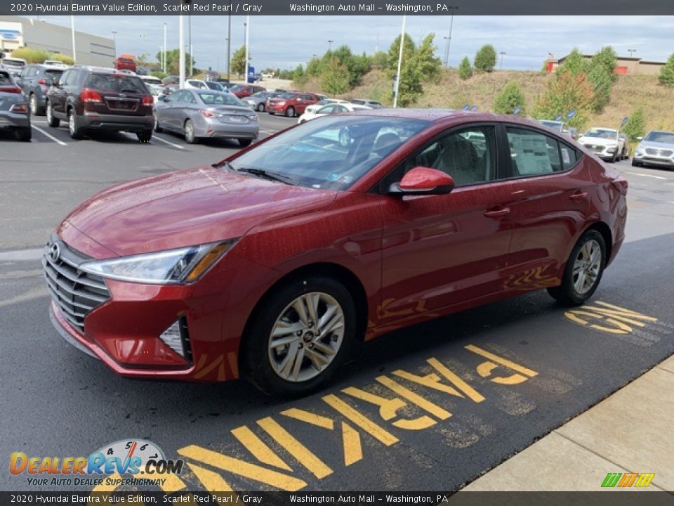 2020 Hyundai Elantra Value Edition Scarlet Red Pearl / Gray Photo #7