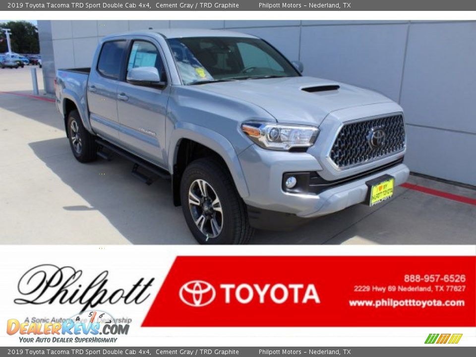 2019 Toyota Tacoma TRD Sport Double Cab 4x4 Cement Gray / TRD Graphite Photo #1