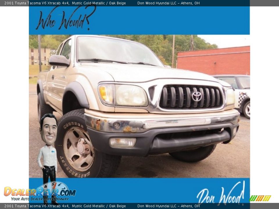 2001 Toyota Tacoma V6 Xtracab 4x4 Mystic Gold Metallic / Oak Beige Photo #1