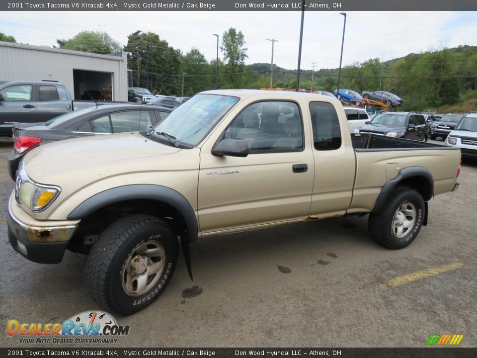 2001 Toyota Tacoma V6 Xtracab 4x4 Mystic Gold Metallic / Oak Beige Photo #7
