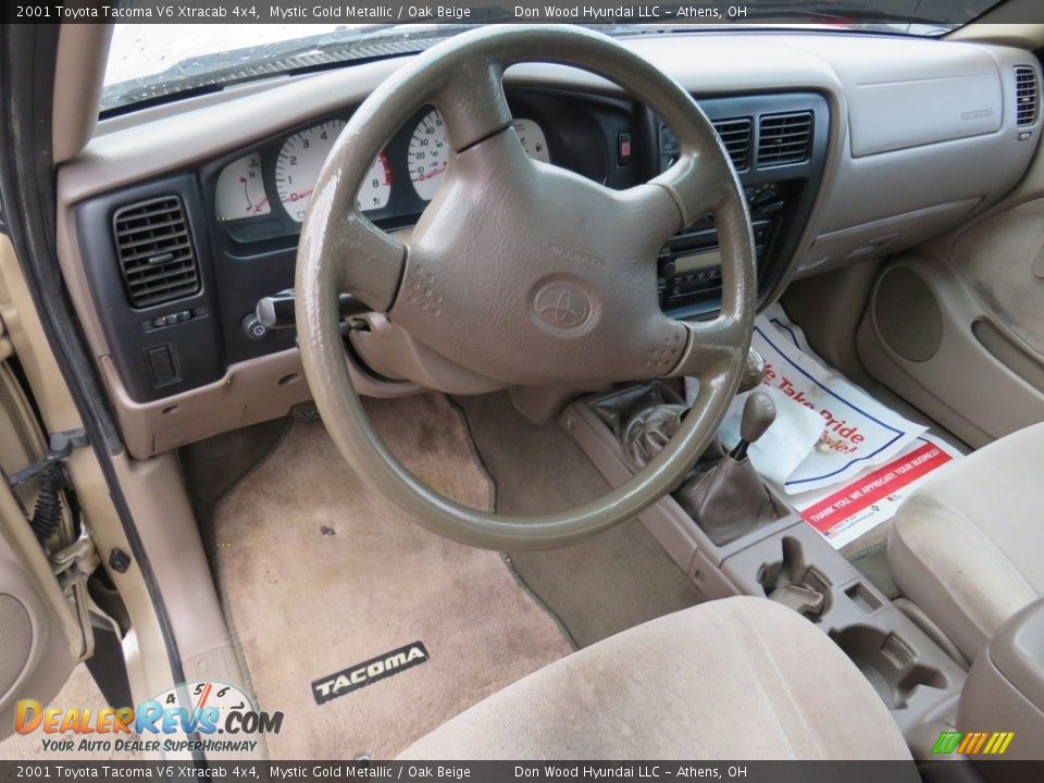 2001 Toyota Tacoma V6 Xtracab 4x4 Mystic Gold Metallic / Oak Beige Photo #17