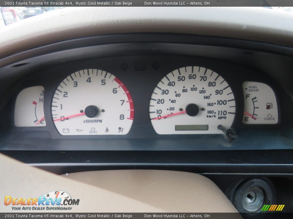2001 Toyota Tacoma V6 Xtracab 4x4 Mystic Gold Metallic / Oak Beige Photo #23