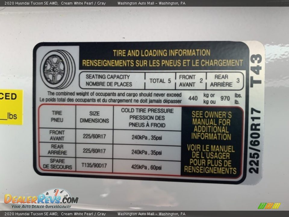 2020 Hyundai Tucson SE AWD Cream White Pearl / Gray Photo #9