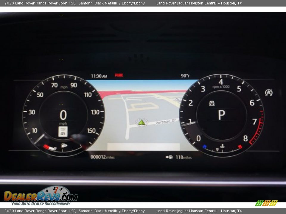 2020 Land Rover Range Rover Sport HSE Santorini Black Metallic / Ebony/Ebony Photo #13